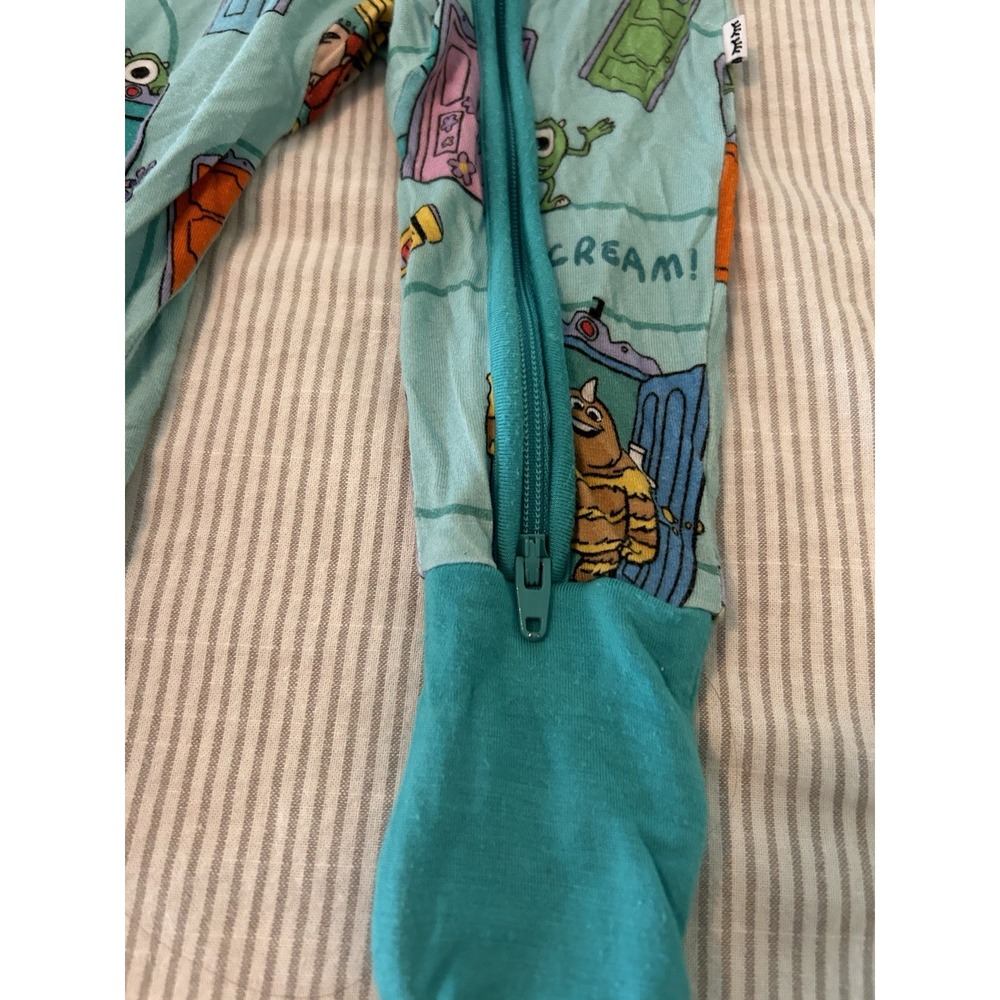 Little Sleepies Zippy Newborn Monsters Inc Scream Team Disney Bamboo Long Sleeve - Picture 3 of 10